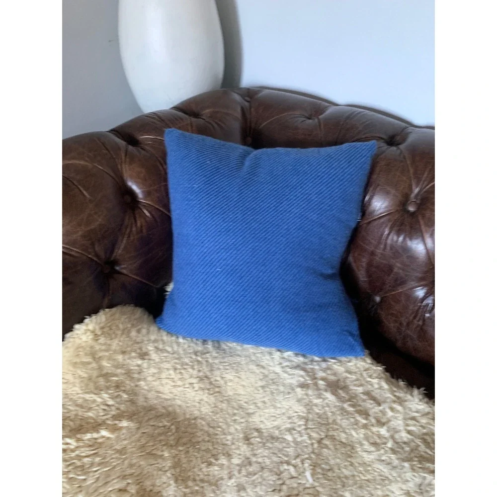 Anta Scottish Blue Striped Throw Pillow made in‎ Scotland down filler